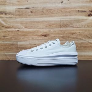Convers​e Chuck Taylor All Star Move Platform White Shoes Women's Size 10.5